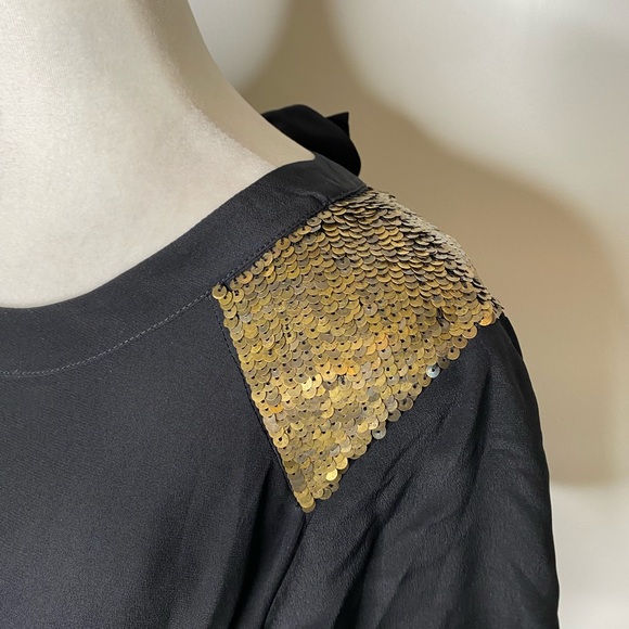 NWT Madewell 100% Silk Sequin Yoke Dress Size 10 - Picture 8 of 10